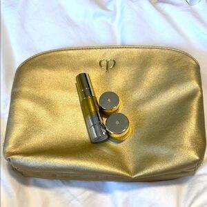 Clé de Peau Beauté Gold Cosmetic Bag